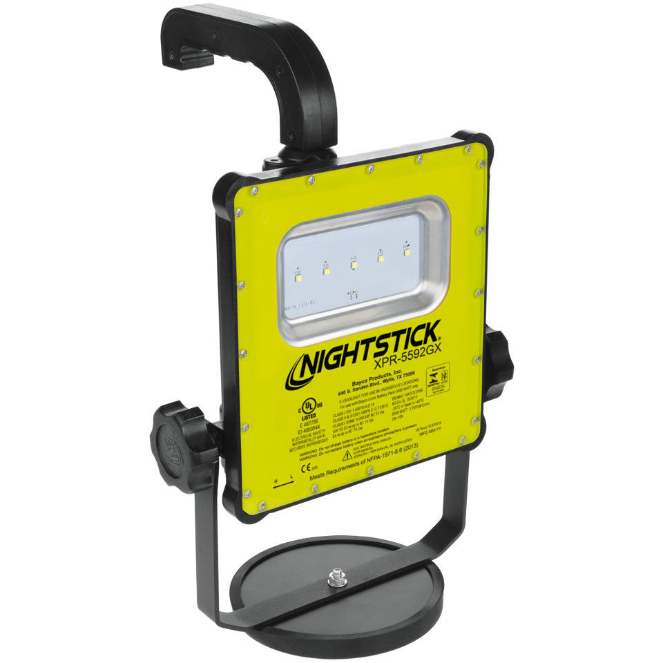 IS Rechargeable X-Series LED Area Light, Adjustable Handle & Base Magnet - Green