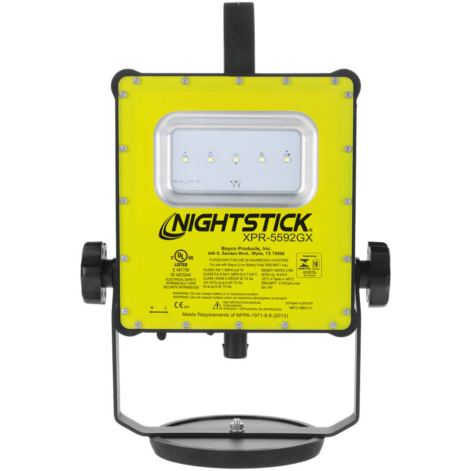 Thumbnail: IS Rechargeable X-Series LED Area Light, Adjustable Handle & Base Magnet - Green