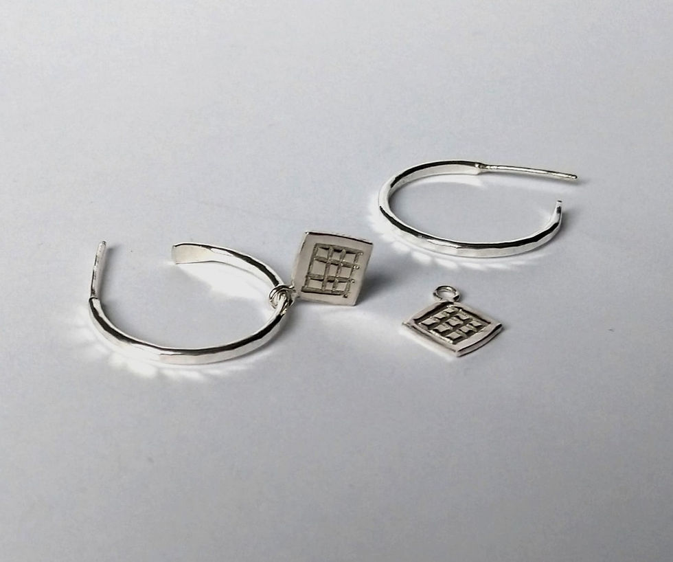 Thumbnail: Sterling Silver Hoop Earrings