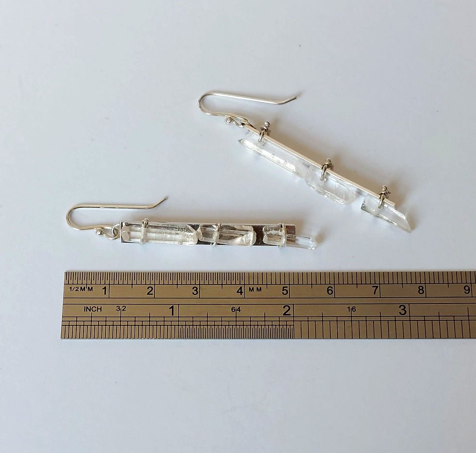Thumbnail: Sterling Silver Dangle Earrings