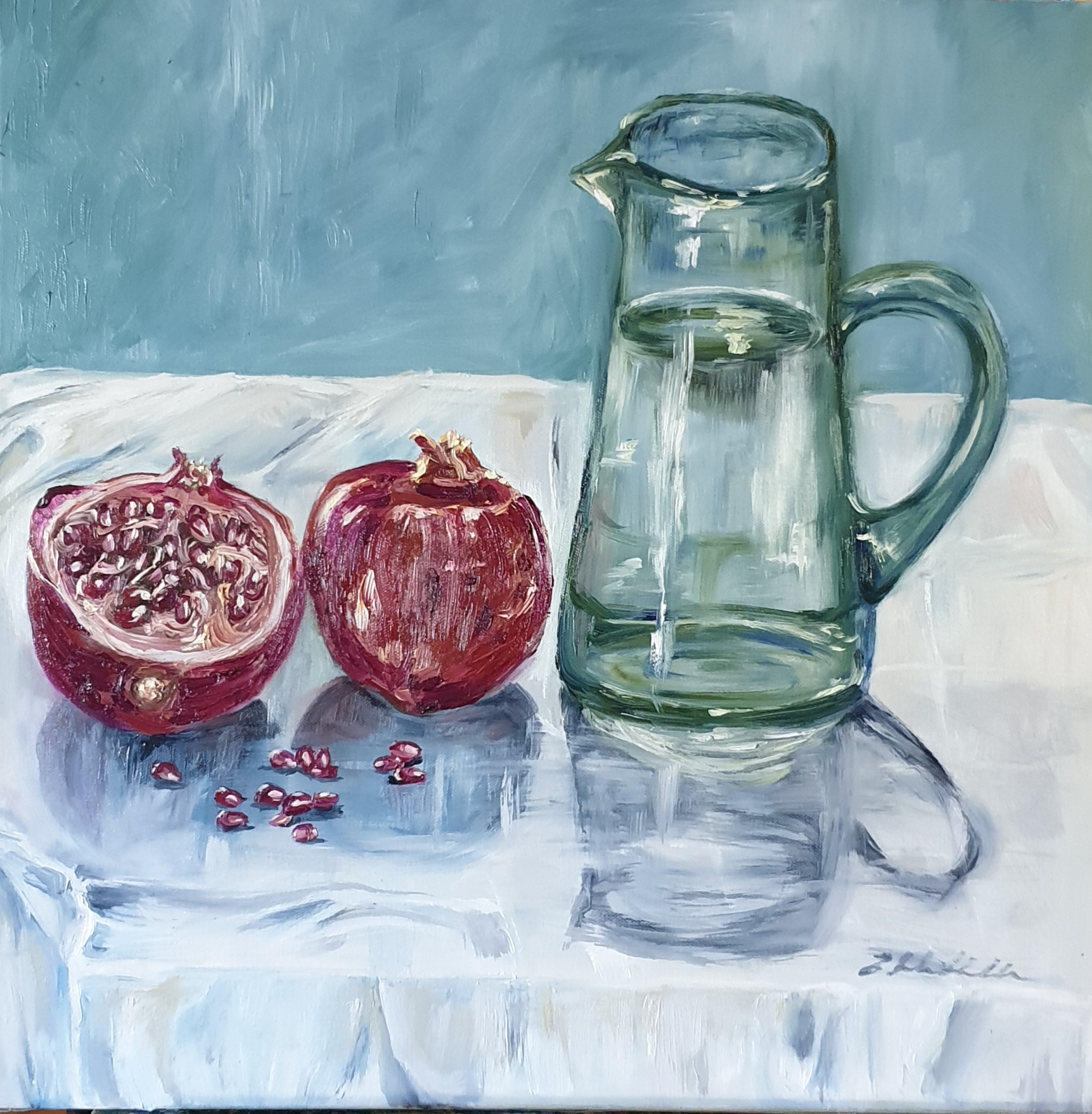 Pomegranates and Water jug