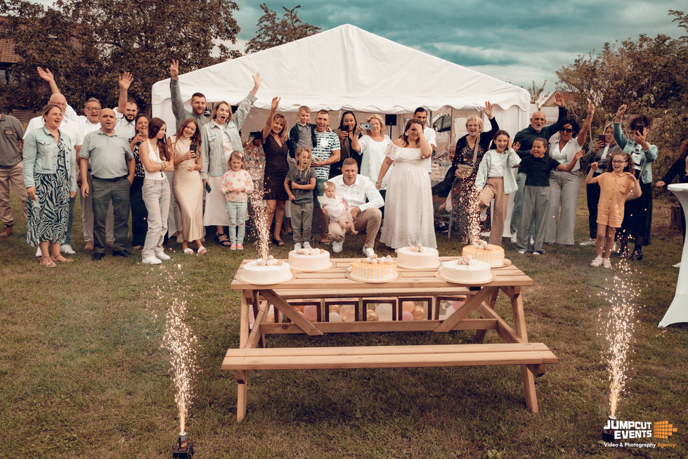 Photo de groupe famille et amis
