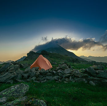 Camping in den Bergen   