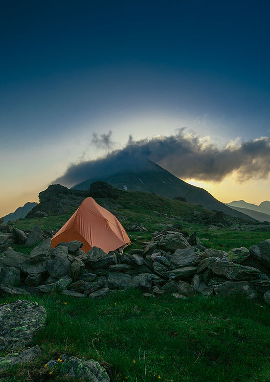 Camping in Mountains