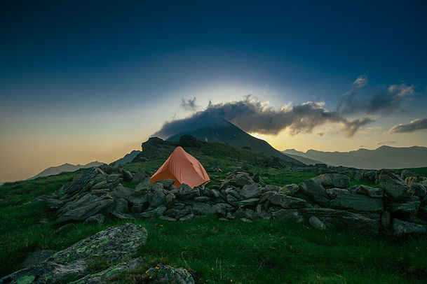 Camping in Mountains   