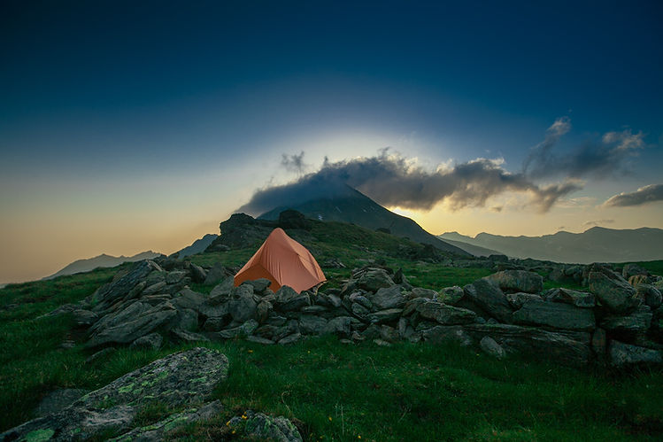 Camping in Mountains