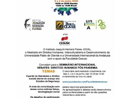 Debates – OS DIREITOS HUMANOS PÓS-PANDEMIA