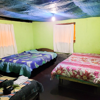 3 beds in a room at Camping el Mira