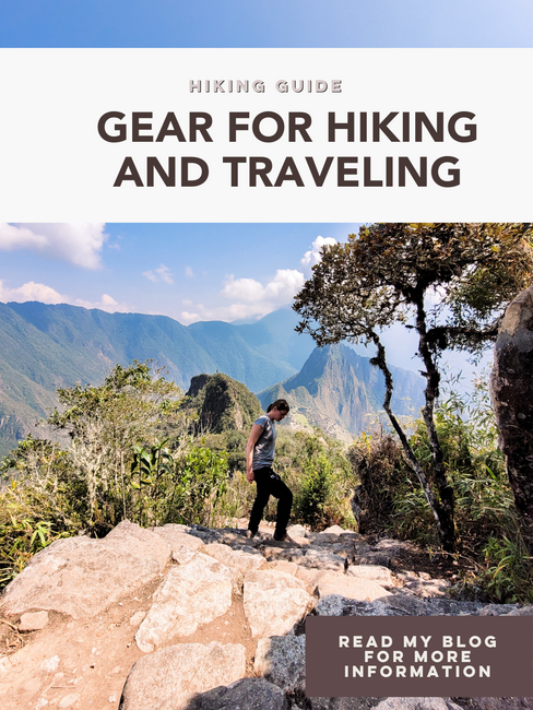 Girl at Machu Picchu using Hiking and traveling gear