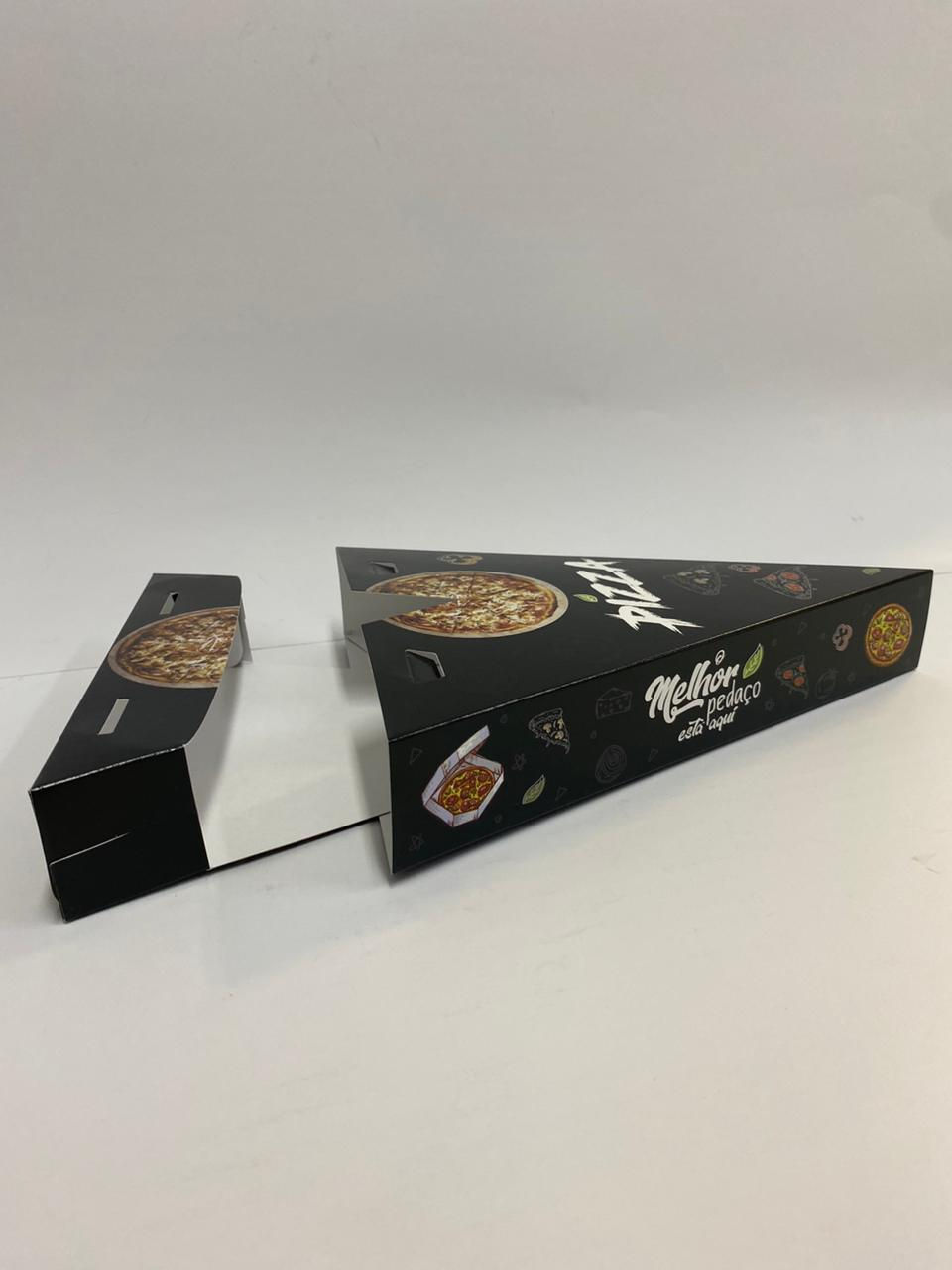 Miniatura: Embalagem Caixa Fechada Para Fatia Pizza C/ 50 Unidades