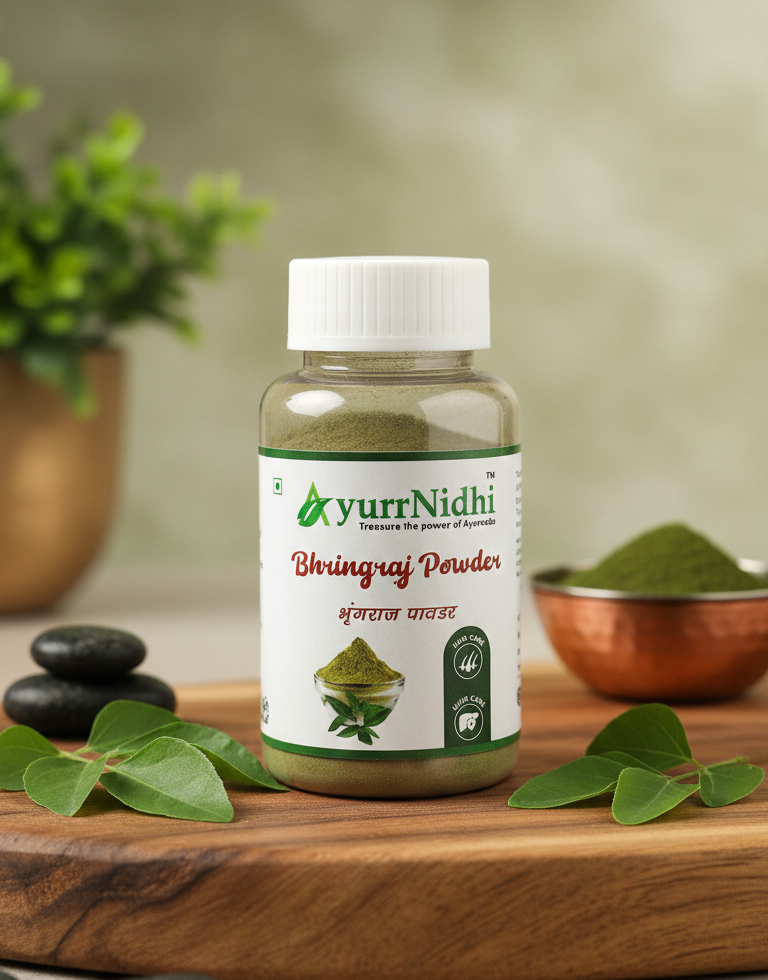 AyurrNidhi Bhringraj Powder – pure herbal hair care powder for scalp nourishment