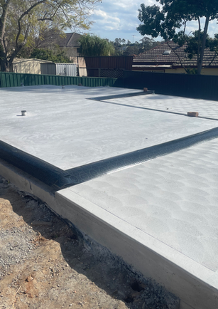 Concrete slab foundation