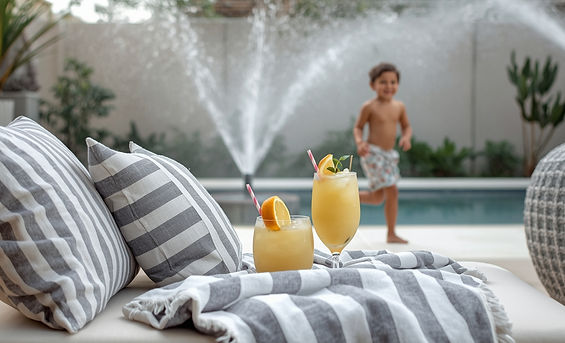 lucid-origin_Backyard_styled_like_boutique_resort._Neutral_outdoor_furniture._Striped_towe