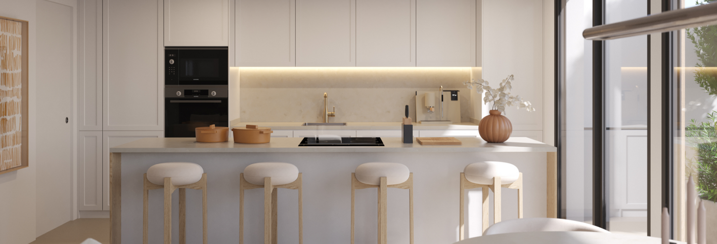 modern open plan kitchen
