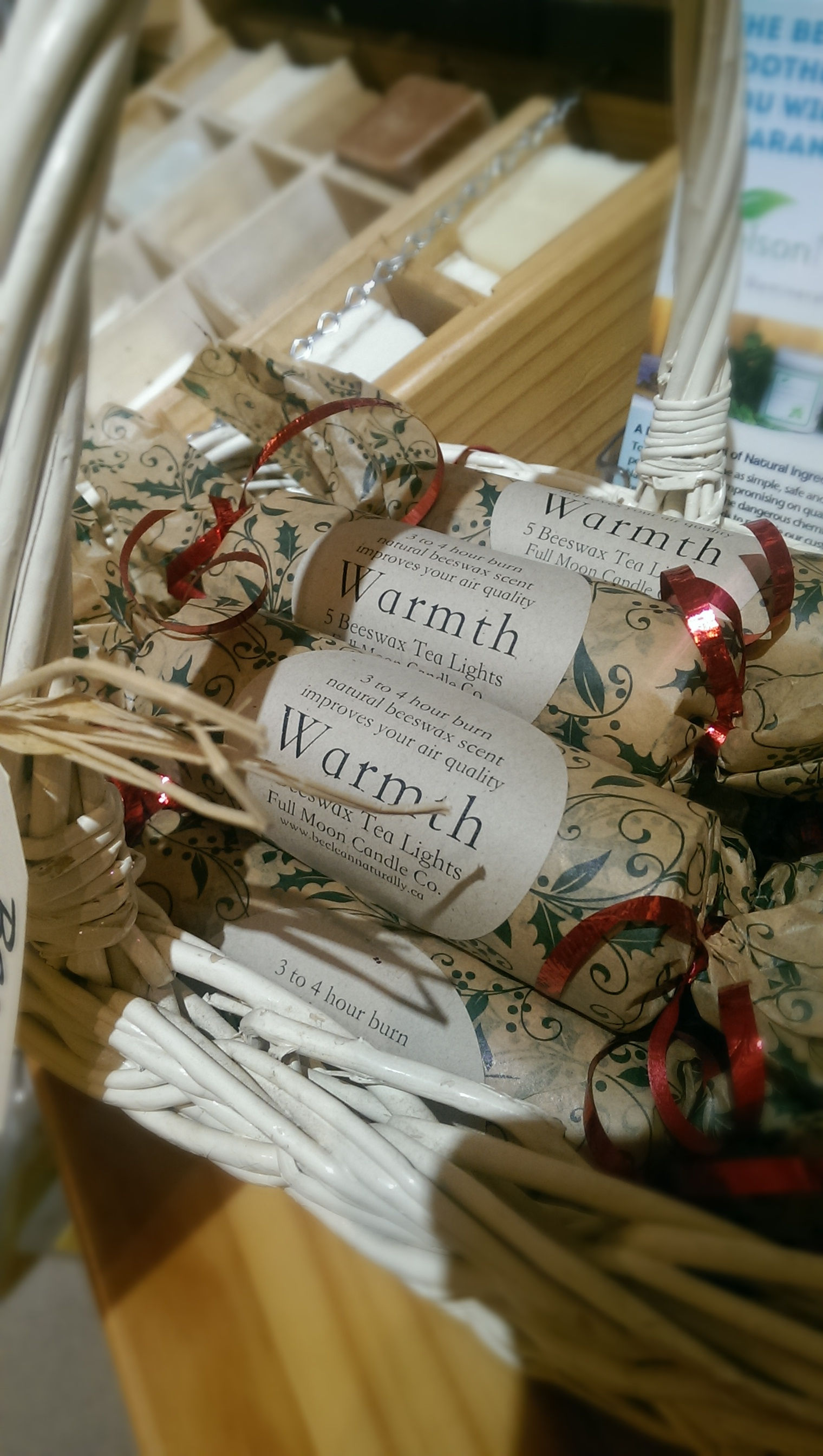 Warmth Tea Lights - 5 Beeswax Tea Light Candles