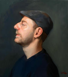 Saara Knapp, “Giovanni” 2022, oil on canvas, 45x50cm