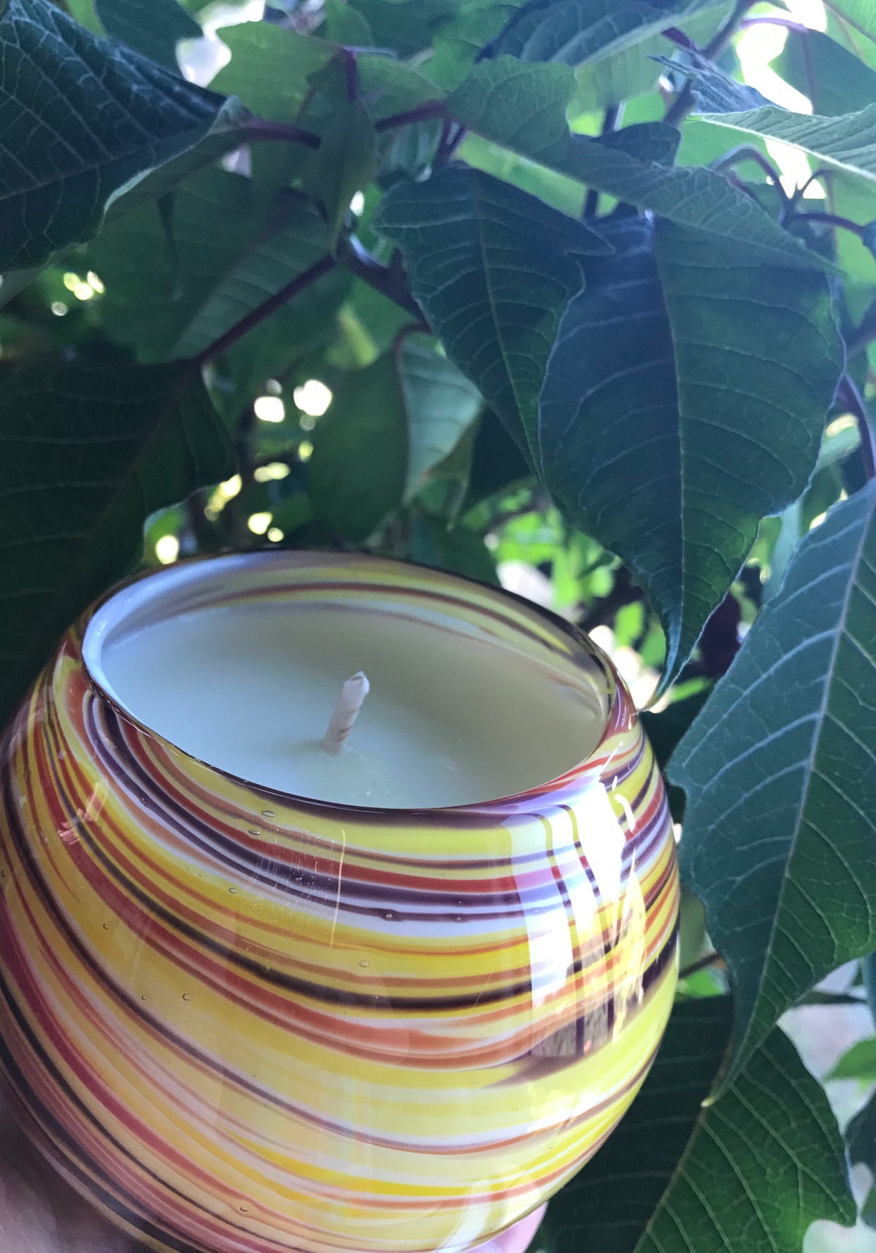 Glass Globe Lollypop Swirl