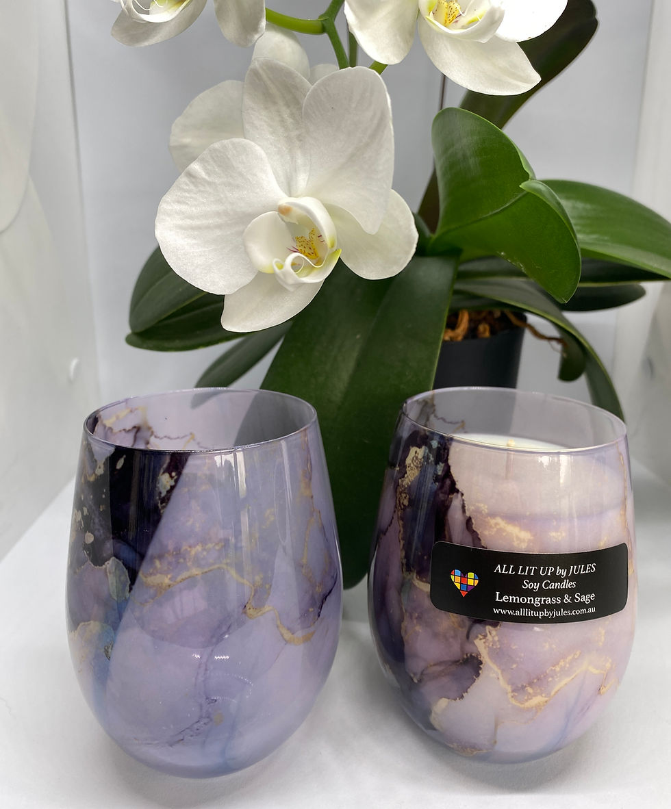 Thumbnail: Renee Marble Purple Agate Glass