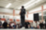 hip hop choreography rehearsal jump move in dance studio