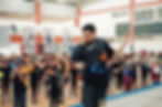 hip hop dance workshop with Andrew Elam and large group of dancers