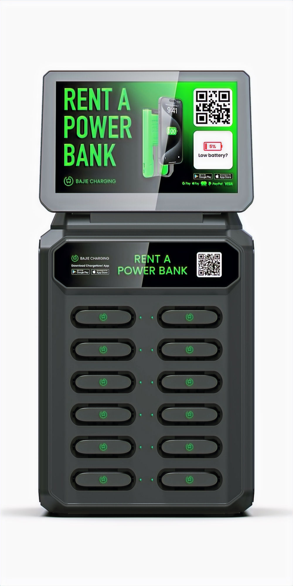 Black Desk Top - 12 Port