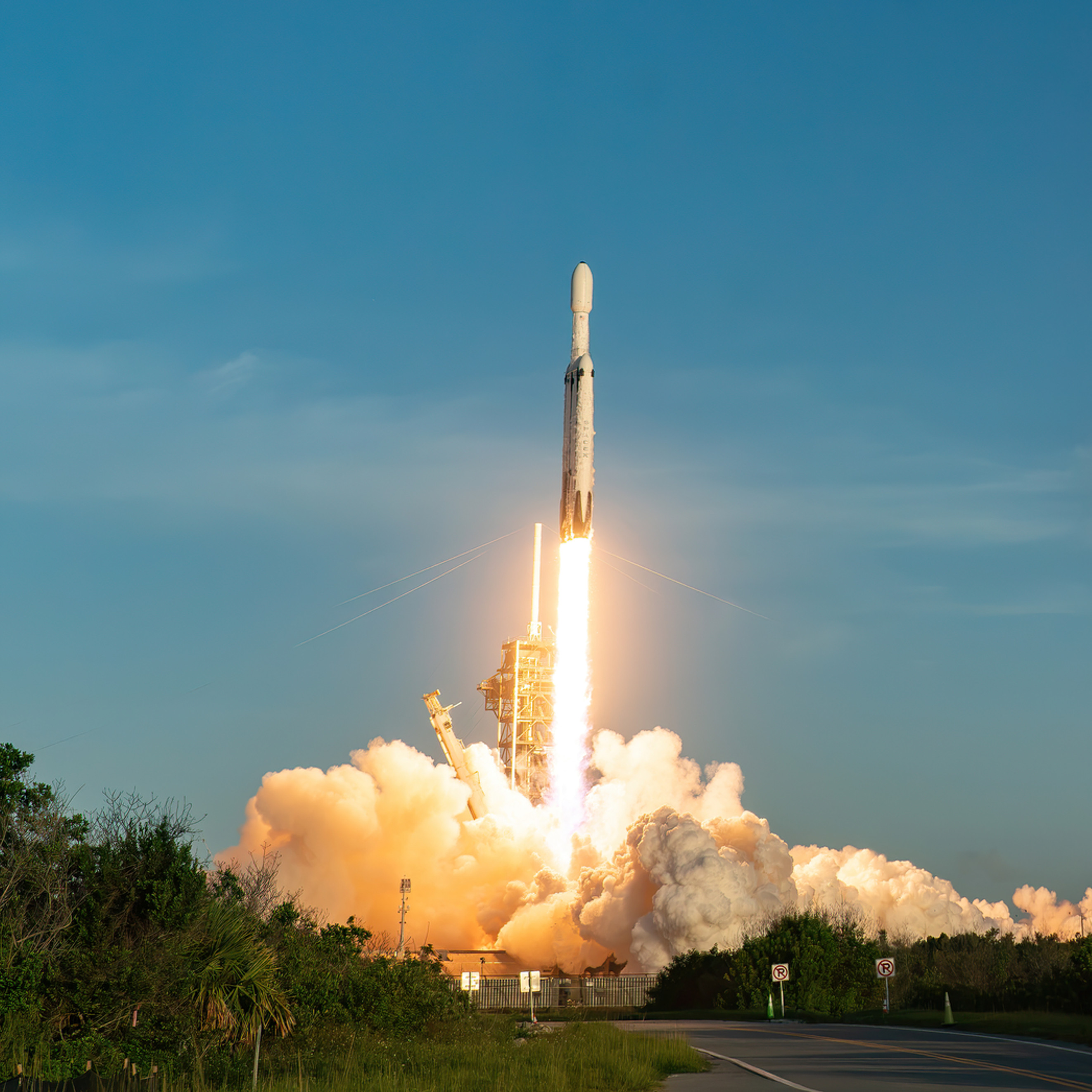 Nancy Grace Roman launches from LC 39-A at Kennedy Space Center on August 30, 2026 on a SpaceX Falcon Heavy Rocket. Credit: Spacepoint I Victoria Jean Buckman
