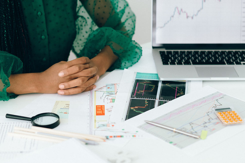 Woman working on AI leadership services