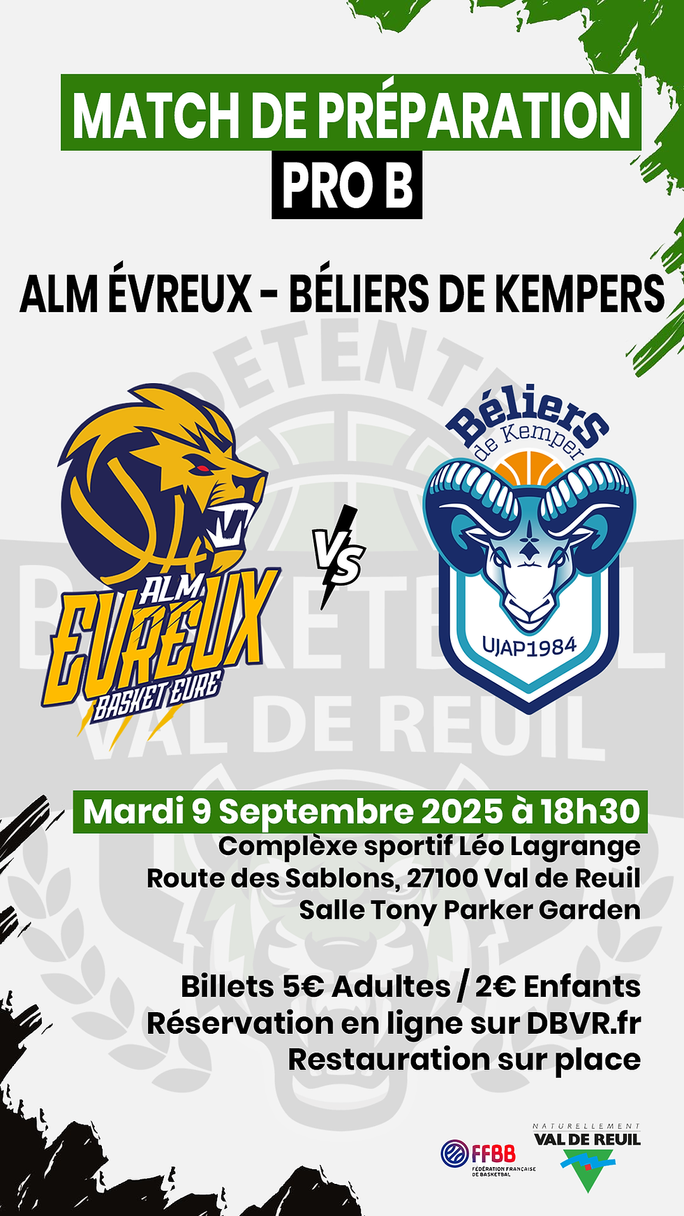 test final Match Pro B ALM Evreux - Béliers de Kemper