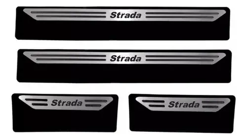 Cubre Zócalo Acero Inoxidable Fiat Strada 4 Puertas