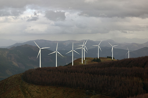 Wind Turbine in the Mountains