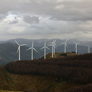 Wind Turbines in the Mountains