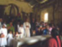 Fr Isaias at Mass in Peru.