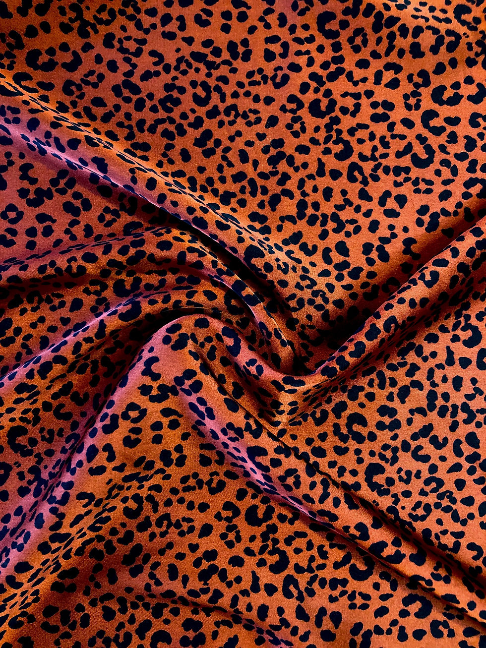 Rust Leopard Satin