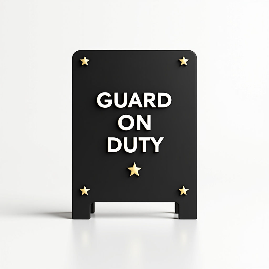 Guard On Duty Sign