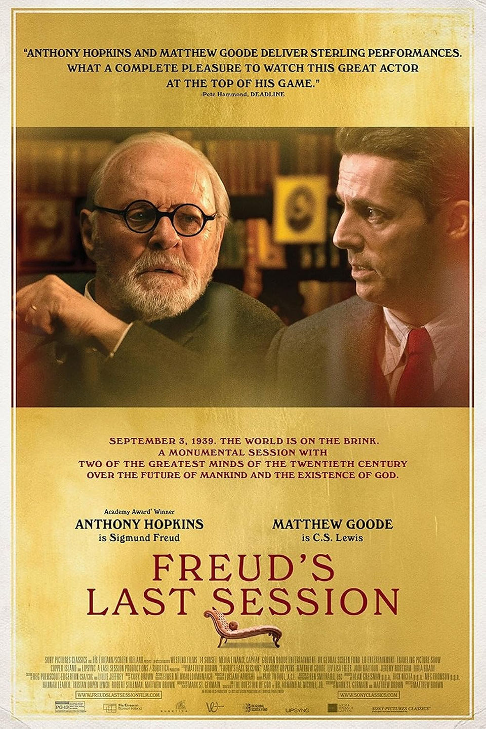 Poster for Freud's Last Session, one of our movies.