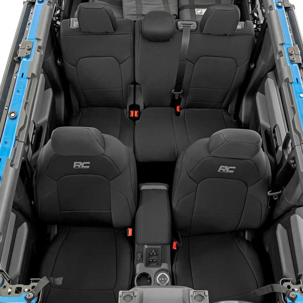 Комплект калъфи за седалки, неопренови, черни, Rough Country