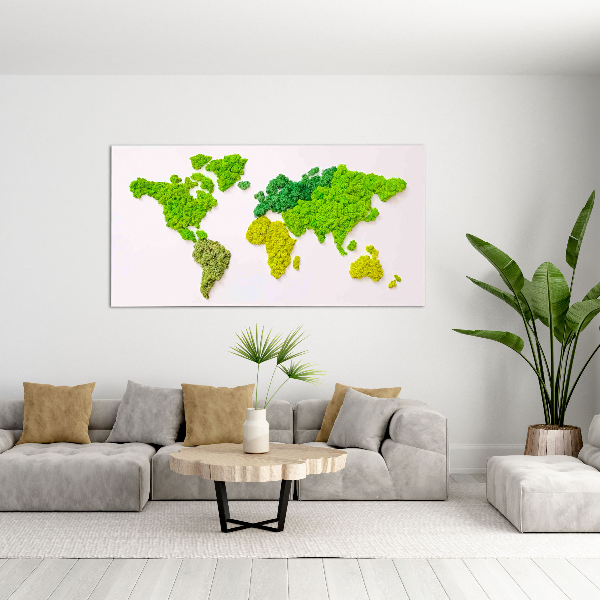 Live World (80х40cm, White Frame)