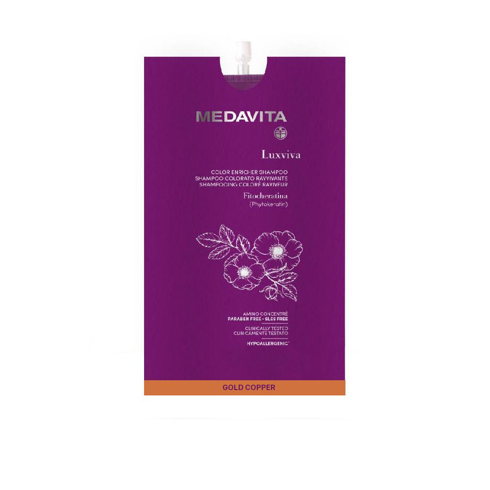 Цветен шампоан за коса Медно LUXVIVA MEDAVITA 30 ml. / 250 ml. - 30 мл.