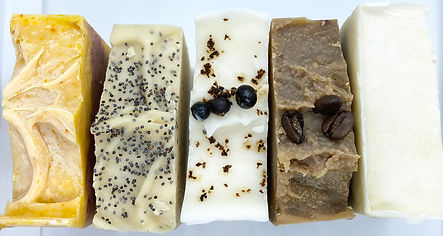 5 all natural Sebon Aeron artisan soap bars