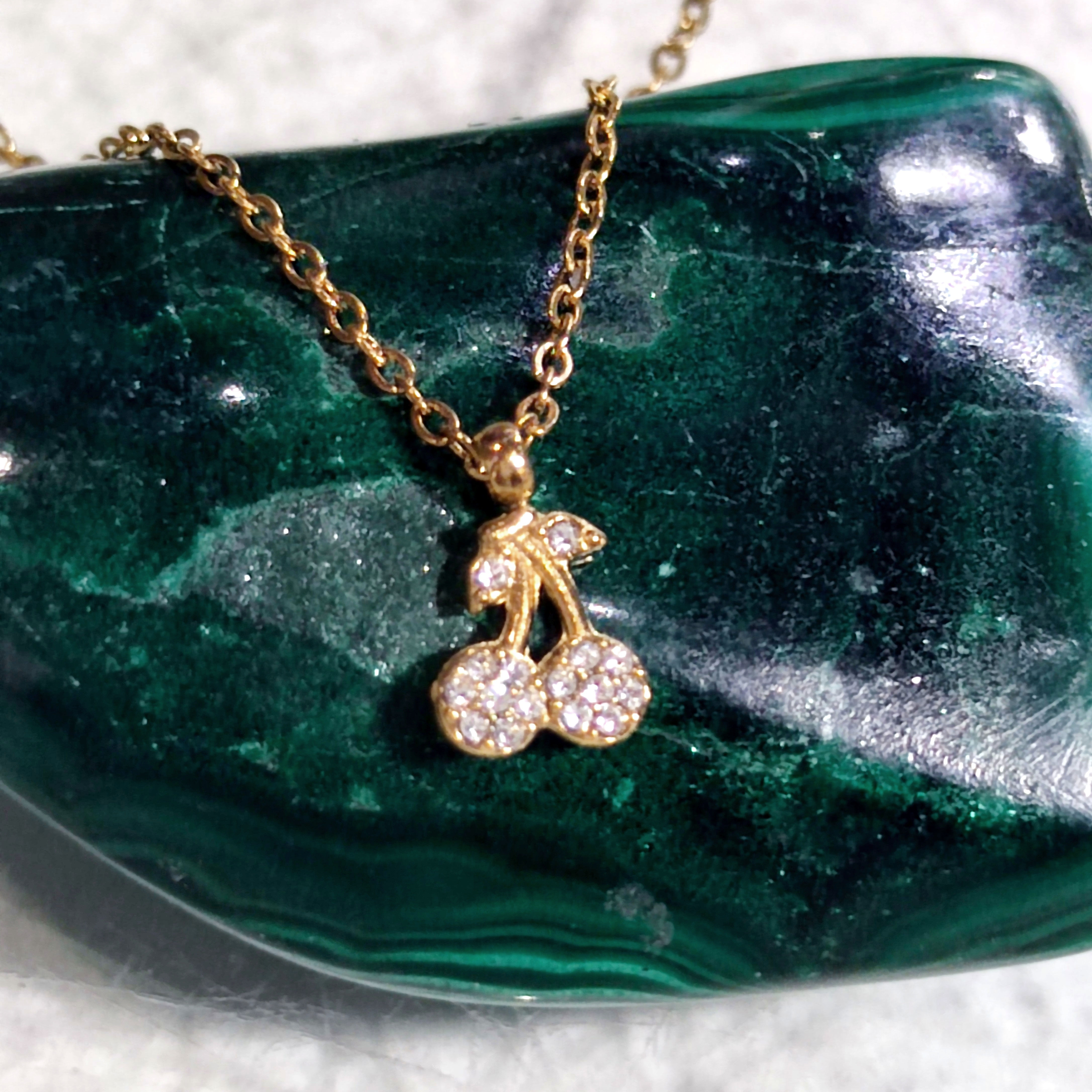 Collier Pendentif Cerises