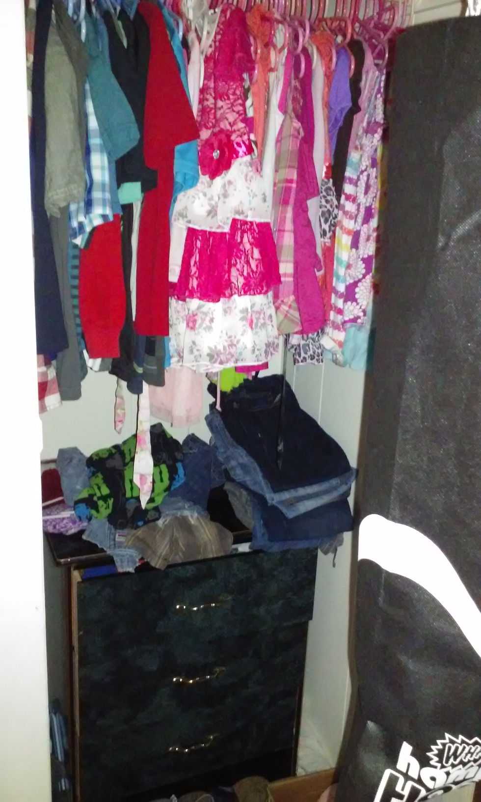 Childs closet before