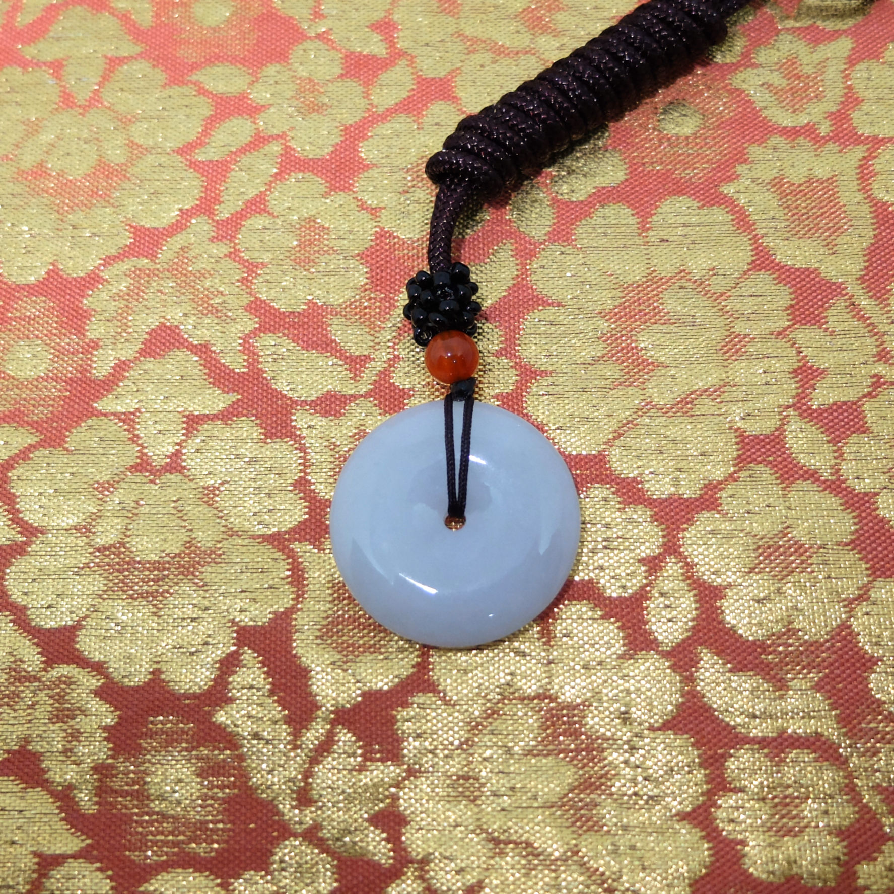 翡翠平安扣～平安圓滿（莫蘭迪綠色）