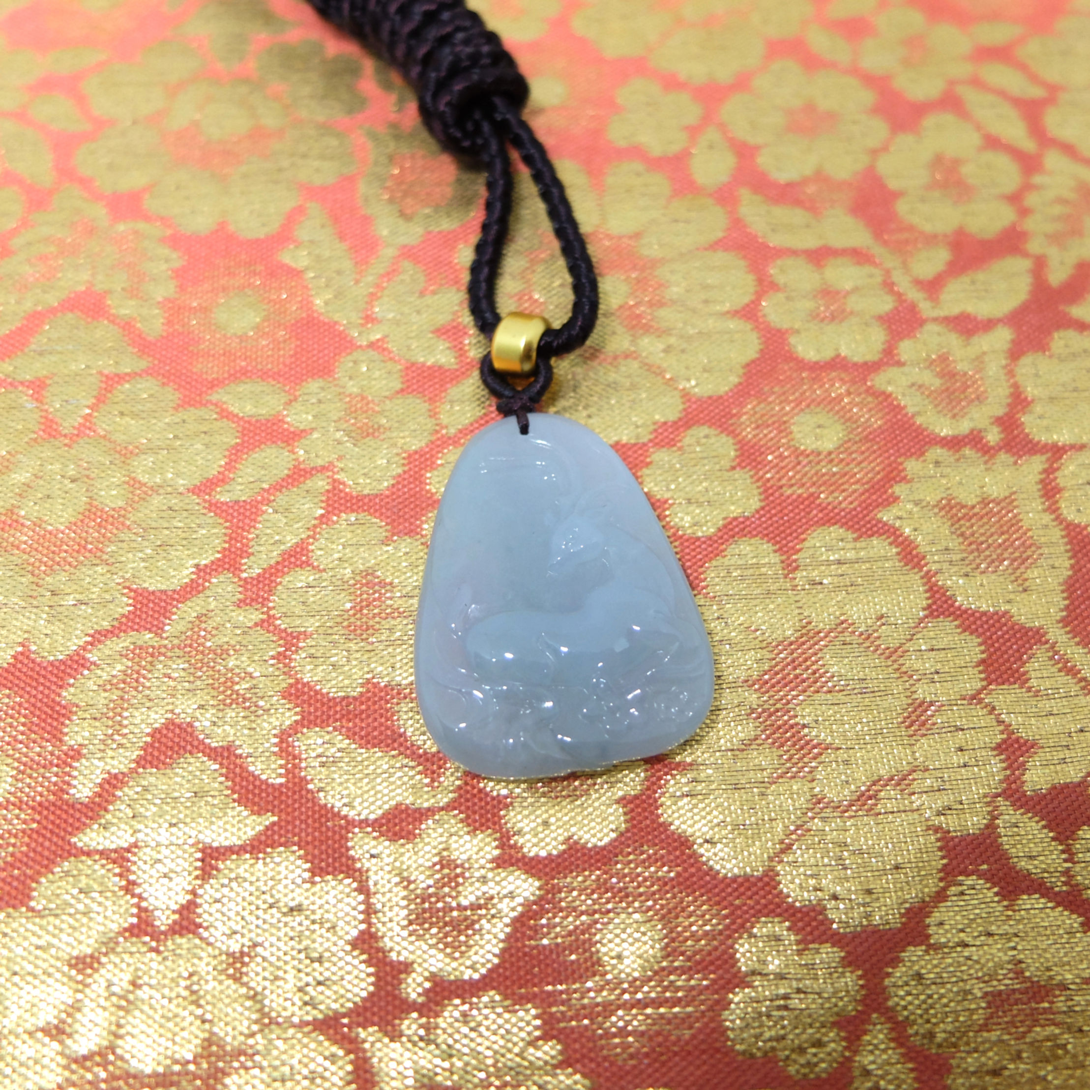 翡翠鹿吊墜～祿（藍色）