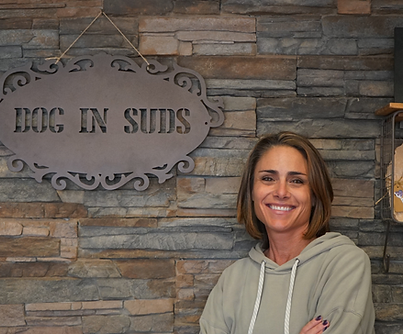 dog in suds Renee.HEIC