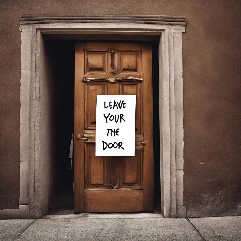 Door with sign - Wix Ai