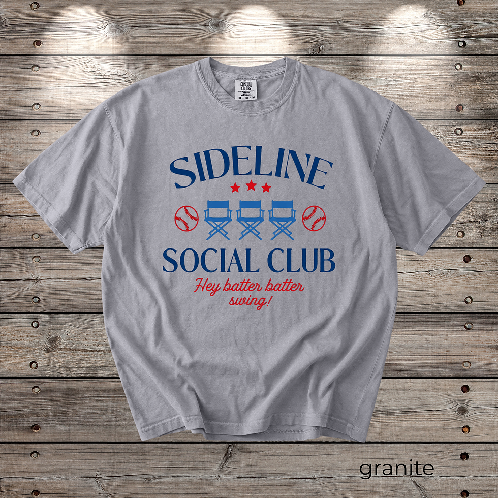 Thumbnail: 7754- Sideline Social Club - Comfort Colors - Tank Top or Tshirt