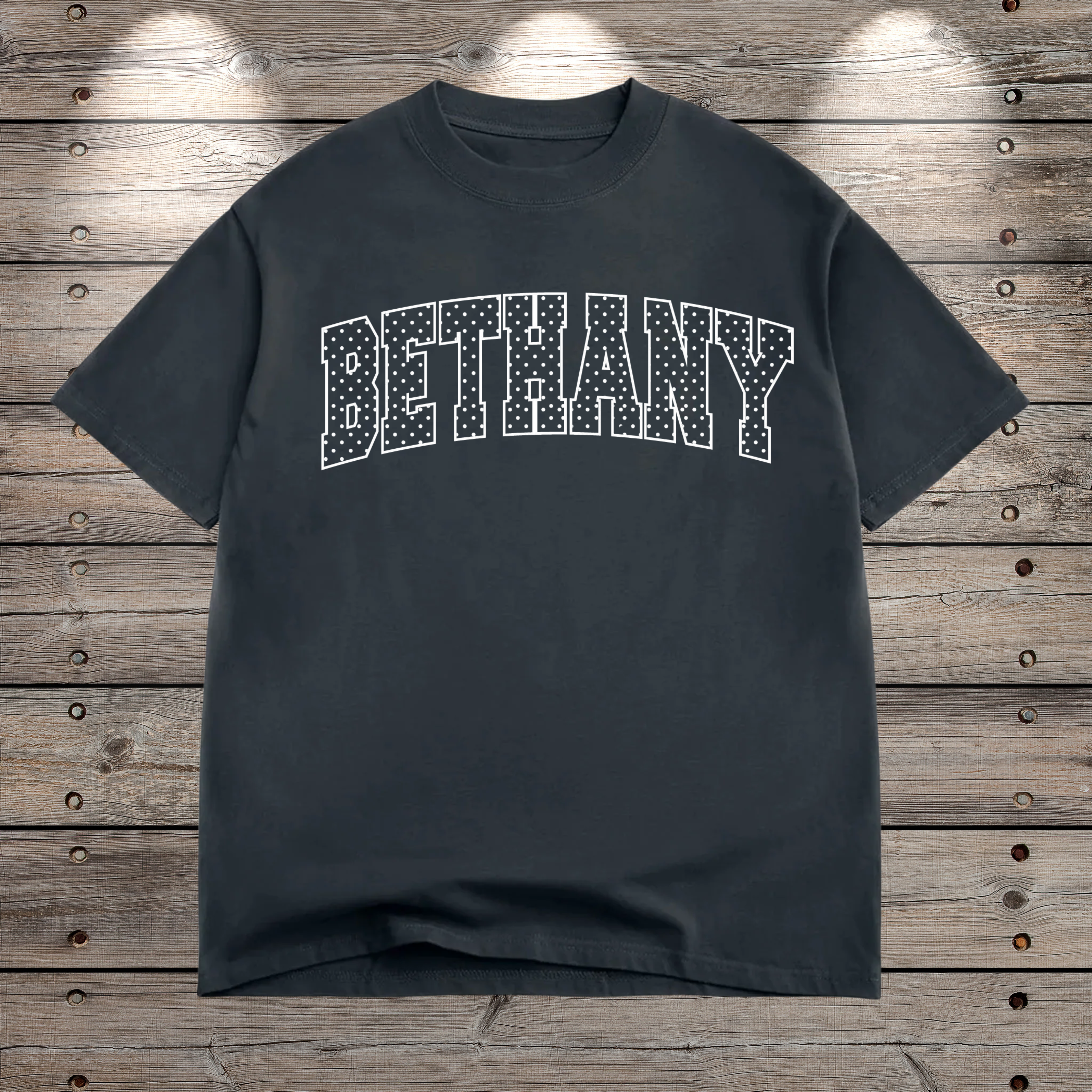 BHSC-22-Bethany-Cotton Collective Oversize Boxy Tee-Polka Dots-Vintage Black