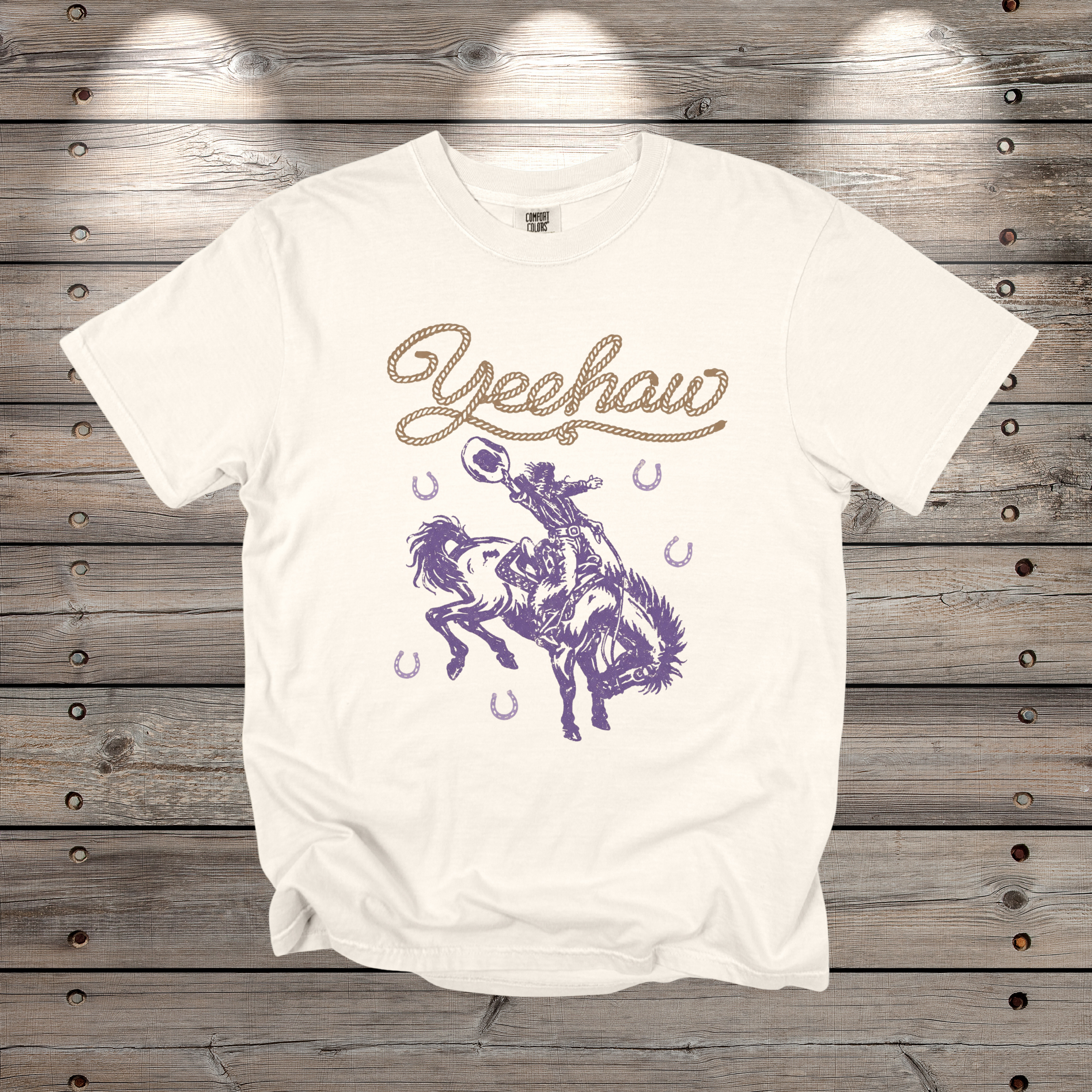 8006-Yee Haw-Comfort Colors-Ivory