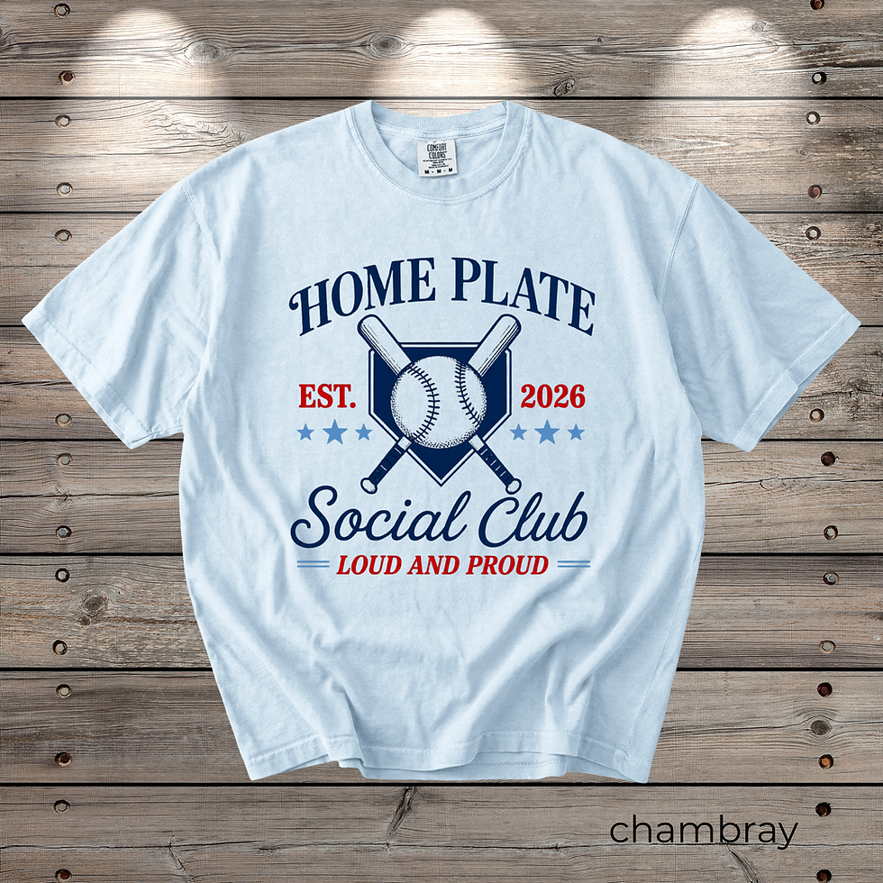 Thumbnail: 7755- Home Plate Social Club - Comfort Colors - Tank Top or Tshirt