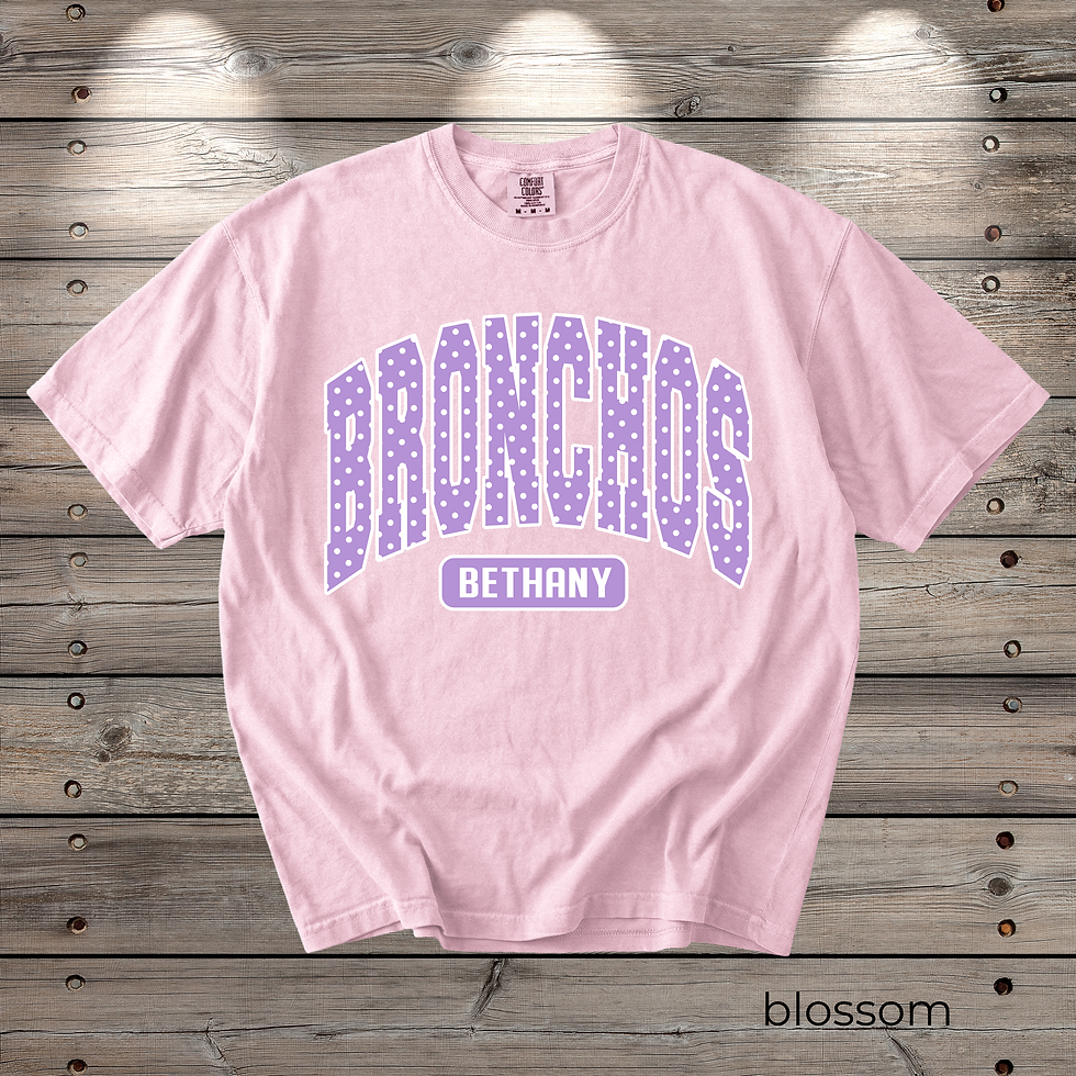 Thumbnail: 7714- LAVENDER Bronchos Polka Dot - Comfort Colors